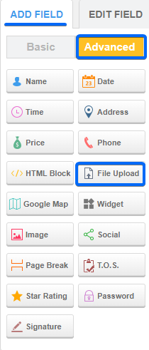 File Upload Field - WordPress Form Builder