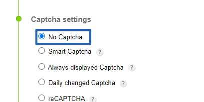Remove captcha