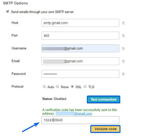 SMTP CaptainForm