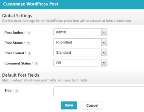 create posts in wordpresss through form