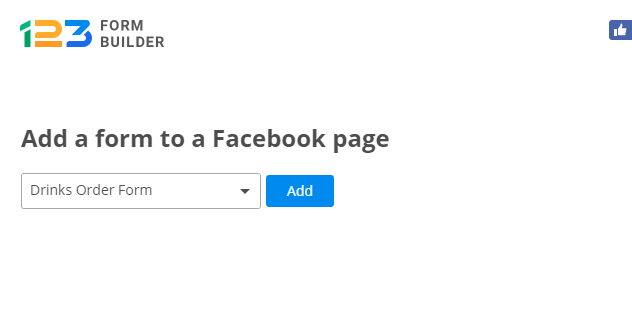 add forms to Facebook
