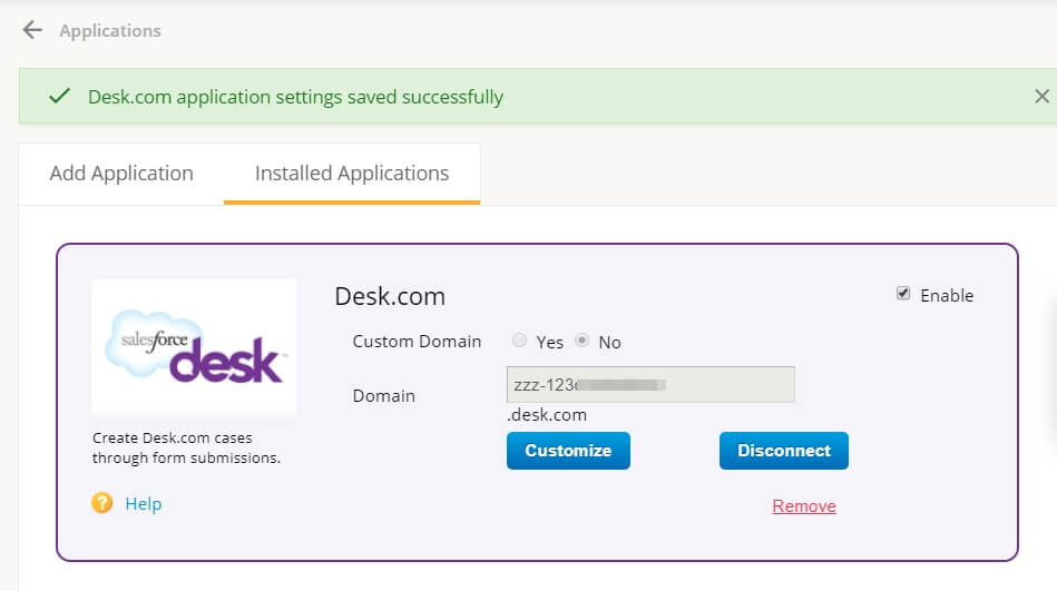 desk.com form integration