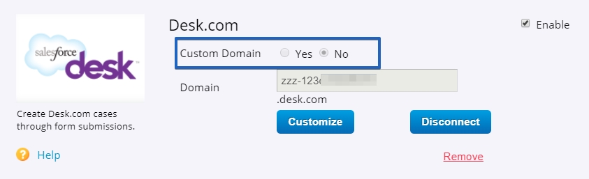 desk.com web form integration for custom domain