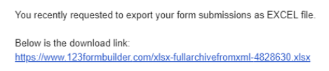 export to excel form submissions