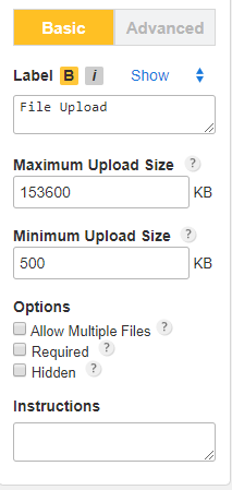 limit file upload