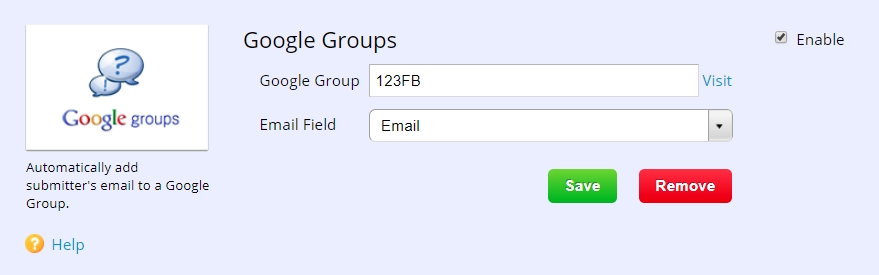 Google Groups Integration
