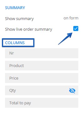 real-time payment summary forms