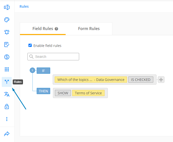 123FormBuilder customize rules