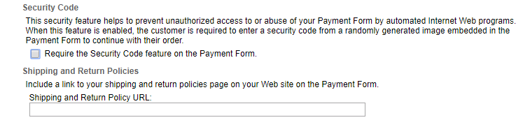 Authorize.net invalid security code error