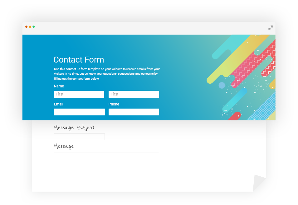 contact form with custom css customization options